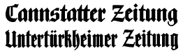 Cannstatter/Untertürkheimer Zeitung
